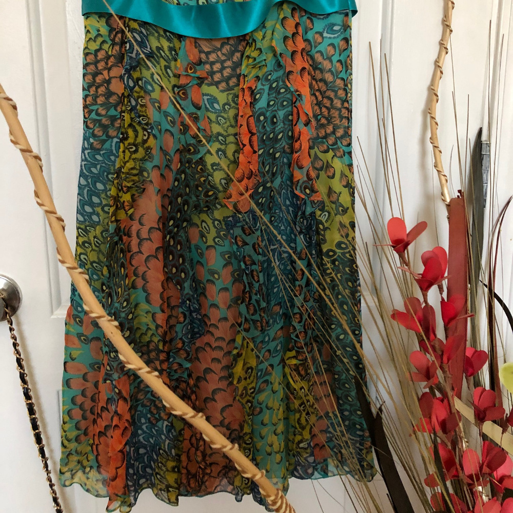 BCBG Maxazria Spaghetti Strap Cocktail Dress S 4 - Picture 8 of 11